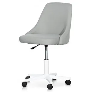 Ernesto Grey Fabric Office Chair - White Base by Interior Secrets - AfterPay Available by Interior Secrets, a Chairs for sale on Style Sourcebook