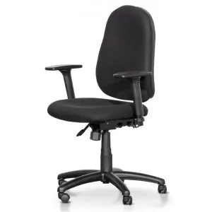 Brent High Back Fabric Office Chair - Black by Interior Secrets - AfterPay Available by Interior Secrets, a Chairs for sale on Style Sourcebook