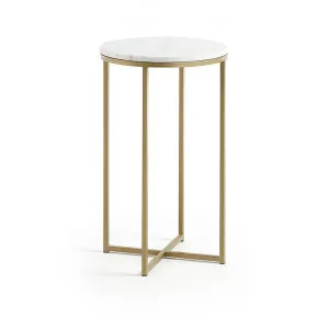 Sheffield Marble Side Table - Gold by Interior Secrets - AfterPay Available by Interior Secrets, a Side Table for sale on Style Sourcebook