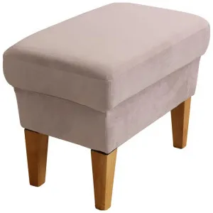 Ainslie Velvet Fabric Footstool, Mauve by Brighton Home, a Stools for sale on Style Sourcebook
