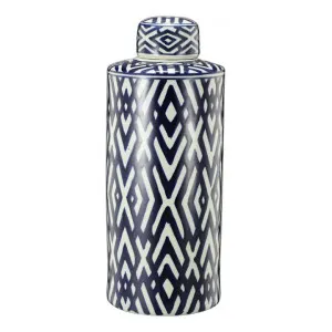 Foulden Porcelain Cylinder Temple Jar, Large by Affinity Furniture, a Vases & Jars for sale on Style Sourcebook