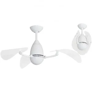 Martec Vampire DC Ceiling Fan with CCT LED Light & Remote, 107cm/42", White / Clear by Martec, a Ceiling Fans for sale on Style Sourcebook