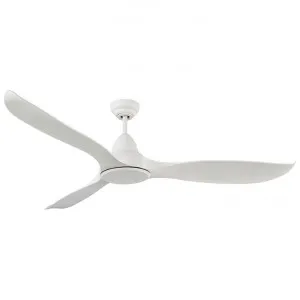 Martec Wave DC Ceiling Fan with Remote, 132cm/52", White by Martec, a Ceiling Fans for sale on Style Sourcebook