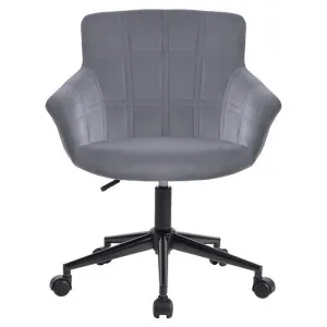 Lunan Velvet Fabric Office Chair, Grey by UBiZ Furniture, a Chairs for sale on Style Sourcebook