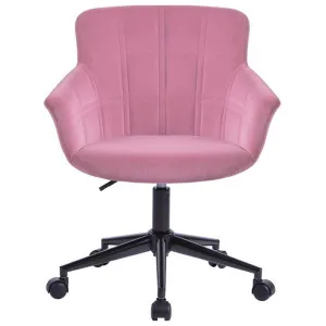 Lunan Velvet Fabric Office Chair, Pink by UBiZ Furniture, a Chairs for sale on Style Sourcebook