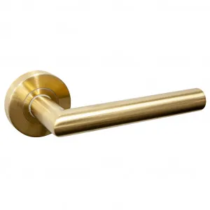 Glenelg Lever Handle - Satin Brass by Häfele, a Door Knobs & Handles for sale on Style Sourcebook