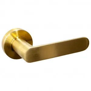 Seacliff Lever Handle - Satin Brass by Häfele, a Door Knobs & Handles for sale on Style Sourcebook