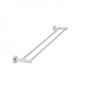 Meir | POLISHED CHROME ROUND DOUBLE TOWEL RAIL 600MM by Meir, a Towel Rails for sale on Style Sourcebook