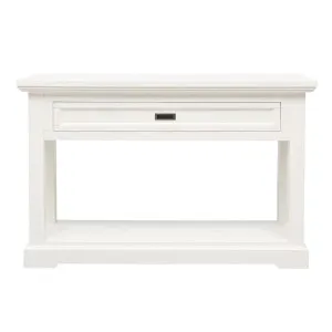 Hamptons Console Table 80cm Drawer in Acacia White by OzDesignFurniture, a Console Table for sale on Style Sourcebook