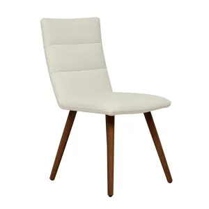 Hudson Dining Chair in Leather White / Stain by OzDesignFurniture, a Dining Chairs for sale on Style Sourcebook