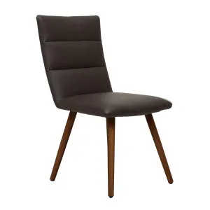 Hudson Dining Chair in Leather Black / Stain by OzDesignFurniture, a Dining Chairs for sale on Style Sourcebook