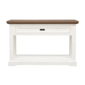 Hamptons Console Table 80cm Drawer in Acacia Two Tone by OzDesignFurniture, a Console Table for sale on Style Sourcebook