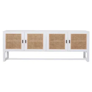 Rita Entertainment Unit 4 Door in Mike White / Rattan by OzDesignFurniture, a Entertainment Units & TV Stands for sale on Style Sourcebook