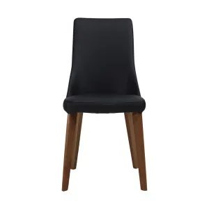 Panama Dining Chair in Leather Black / Stain by OzDesignFurniture, a Dining Chairs for sale on Style Sourcebook