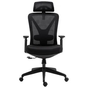 Alma Mesh Fabric Ergonomic Office Chair with Telescopic Footrest by Emporium Oggetti, a Chairs for sale on Style Sourcebook