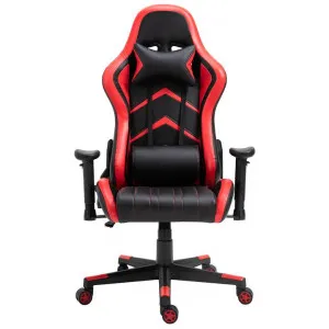 Cytron PU Leather Gaming Chair, Black / Red by Emporium Oggetti, a Chairs for sale on Style Sourcebook