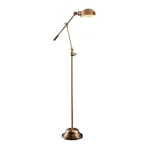 Royce Metal Floor Lamp, Antique Brass by Emac & Lawton, a Floor Lamps for sale on Style Sourcebook