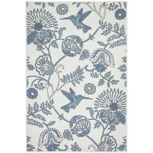 Seaside No.7777 Indoor / Outdoor Modern Rug, 160x110cm, White / Blue by Rug Culture, a Outdoor Rugs for sale on Style Sourcebook