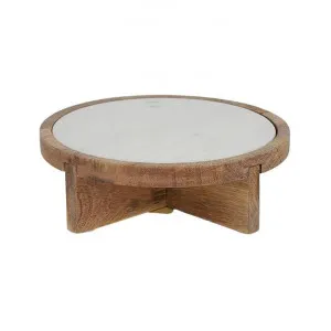 Mira Marble & Mango Wood Footed Serving Board by Casa Regalo, a Platters & Serving Boards for sale on Style Sourcebook
