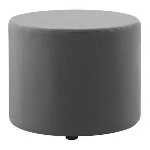 Mars Fabric Round Ottoman, Charcoal by Rapidline, a Ottomans for sale on Style Sourcebook