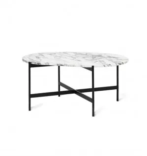 Rhonde Oval Marble Coffee Table - White by Interior Secrets - AfterPay Available by Interior Secrets, a Coffee Table for sale on Style Sourcebook