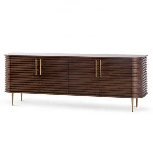Domenic 2.2m Buffet Unit - Walnut by Interior Secrets - AfterPay Available by Interior Secrets, a Sideboards, Buffets & Trolleys for sale on Style Sourcebook
