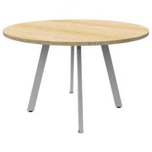 Eternity Round Office Meeting Table,  90cm, Oak / White by Rapidline, a Desks for sale on Style Sourcebook