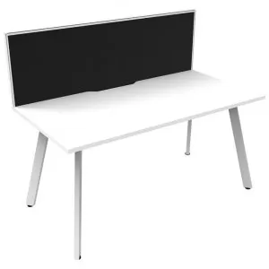 Eternity Office Desk with Screen, 150cm, White by Rapidline, a Desks for sale on Style Sourcebook