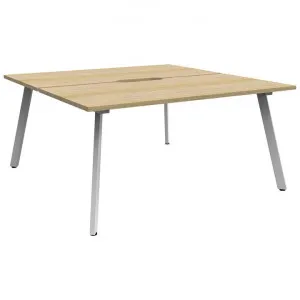Eternity Back-To-Back Office Workstation, 2 Person, 120cm, Oak / White by Rapidline, a Desks for sale on Style Sourcebook