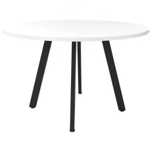 Eternity Round Office Meeting Table, 120cm, White / Black by Rapidline, a Desks for sale on Style Sourcebook