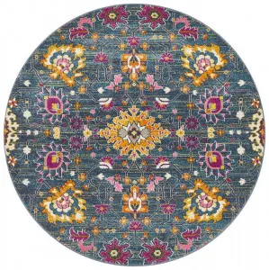 Babylon 210 Blue Round Rug by Rug Culture, a Contemporary Rugs for sale on Style Sourcebook