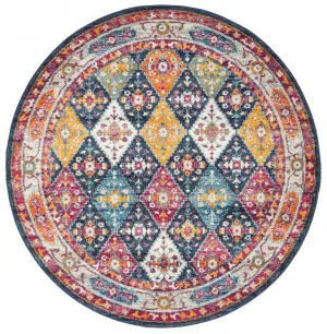 Century 933 Navy Round Rug by Rug Culture, a Contemporary Rugs for sale on Style Sourcebook