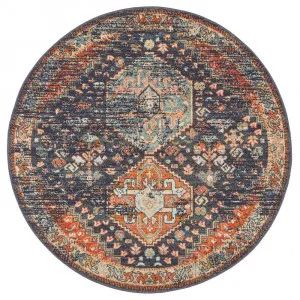 Legacy 854 Navy Round Rug by Rug Culture, a Contemporary Rugs for sale on Style Sourcebook