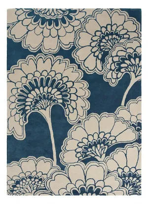 Florence Broadhurst Japanese Floral Midnight 039708 by Florence Broadhurst, a Contemporary Rugs for sale on Style Sourcebook