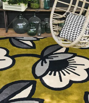 Orla Kiely Passion Flower Olive 059607 by Orla Kiely, a Contemporary Rugs for sale on Style Sourcebook