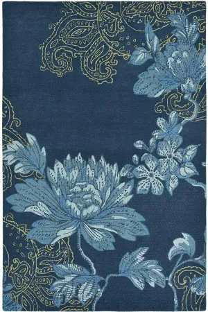 Wedgwood Fabled Floral Navy by Wedgwood, a Contemporary Rugs for sale on Style Sourcebook