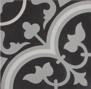 Tudor Black Grey and White Encaustic Cement tile by Tile Republic, a Encaustic Tiles for sale on Style Sourcebook