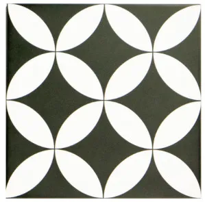 Barcelona Danish Black and White Matt Tile by Tile Republic, a Patterned Tiles for sale on Style Sourcebook
