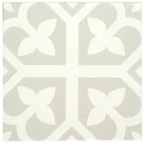 Barcelona Bloom Grey Matt Tile by Tile Republic, a Patterned Tiles for sale on Style Sourcebook