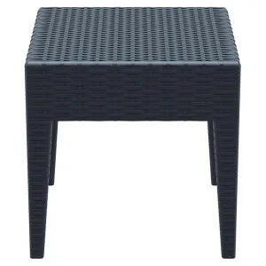 Siesta Tequila Commercial Grade Resin Wicker Outdoor Side Table, Anthracite by Siesta, a Tables for sale on Style Sourcebook