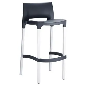 Siesta Gio Commercial Grade Indoor / Outdoor Bar Stool, Black by Siesta, a Bar Stools for sale on Style Sourcebook