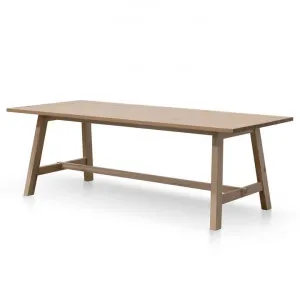 Murillo 2.2m Wooden Dining Table - Washed Natural by Interior Secrets - AfterPay Available by Interior Secrets, a Dining Tables for sale on Style Sourcebook