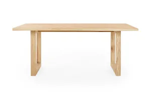 Bronte Brushed 180cm Coastal Dining Table, Solid American Timber Oak, by Lounge Lovers by Lounge Lovers, a Dining Tables for sale on Style Sourcebook