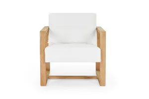 Newport Coastal Armchair, White Fabric, by Lounge Lovers by Lounge Lovers, a Chairs for sale on Style Sourcebook