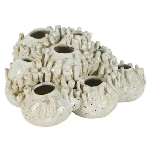 Tobago Ceramic Coral Cluster Sculpture, Off White by Florabelle, a Statues & Ornaments for sale on Style Sourcebook
