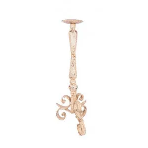 Jacqueline Iron Candlestick, Small, Rustic Cream by French Country Collection, a Candle Holders for sale on Style Sourcebook