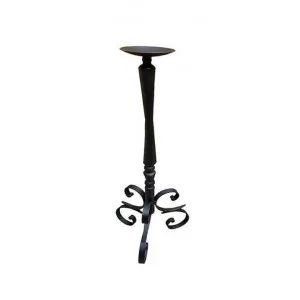 Jacqueline Iron Candlestick, Small, Black by French Country Collection, a Candle Holders for sale on Style Sourcebook