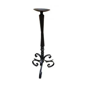 Jacqueline Iron Candlestick, Medium, Black by French Country Collection, a Candle Holders for sale on Style Sourcebook