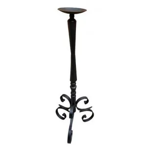 Jacqueline Iron Candlestick, Large, Black by French Country Collection, a Candle Holders for sale on Style Sourcebook