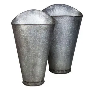 Viesa 2 Piece Iron Harvest Bucket Wall Pot Set by French Country Collection, a Plant Holders for sale on Style Sourcebook